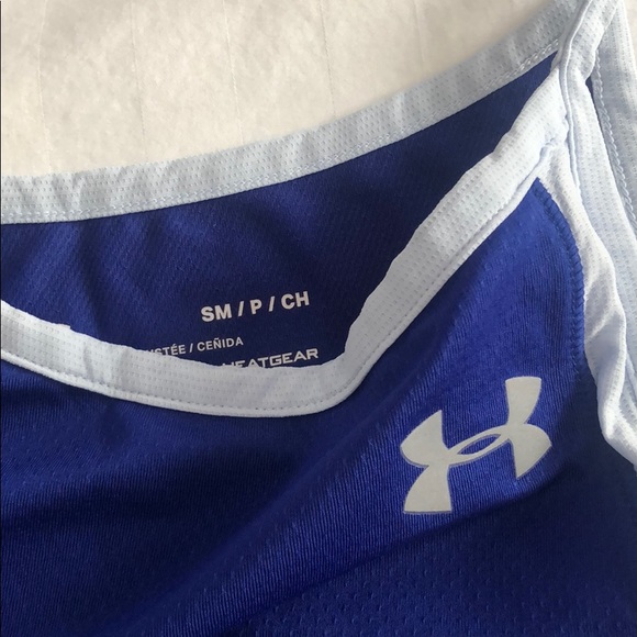 Blue sleeveless under armor tank - Picture 2 of 2